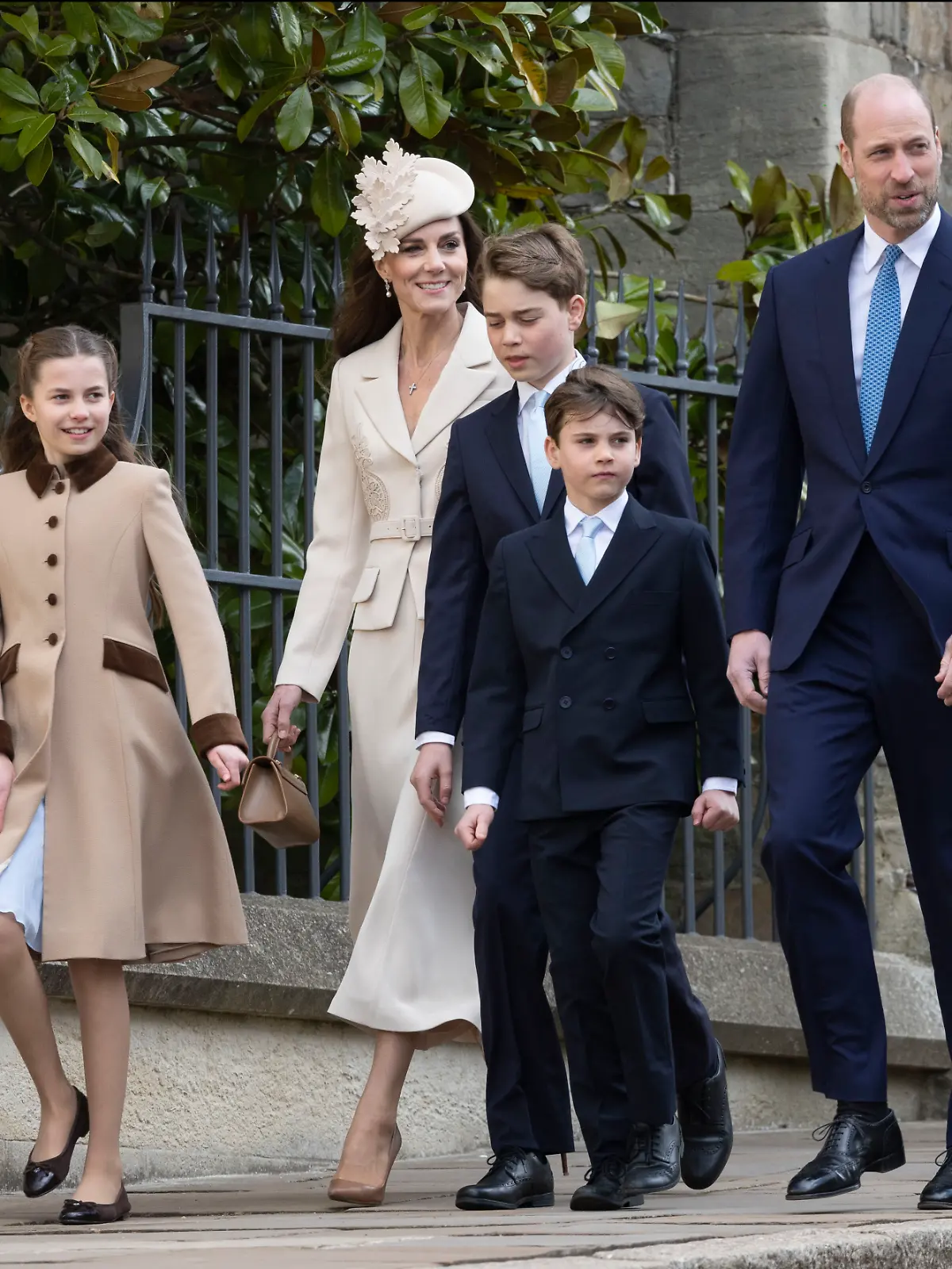 Die britische Königsfamilie beim Ostergottesdienst in der St. George’s Chapel im Windsor Castle