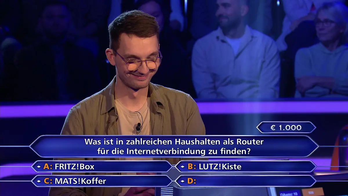 Bei dieser Frage kann Software-Entwickler Tom Wollnik bei „Wer wird Millionär?” nur schmunzeln.