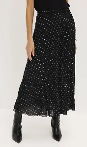 Chiffon-Rock mit Punktemuster