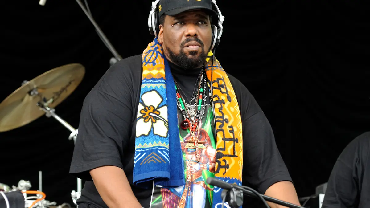 **FILE PHOTO** Afrika Bambaataa Has Passed Away. Afrika Bambaataa, the legendary DJ and community leader from the South Bronx, performing live at Central Park Summerstage in New York City on July 6, 2008. Credit: Atlas/MediaPunch /IPX
