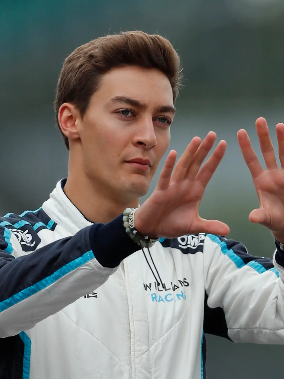 Formula One F1 - British Grand Prix - Silverstone Circuit, Silverstone, Britain - July 15, 2021 Williams' George Russell during a promotional photoshoot for the unveiling of the new 2022 F1 car REUTERS/Andrew Couldridge