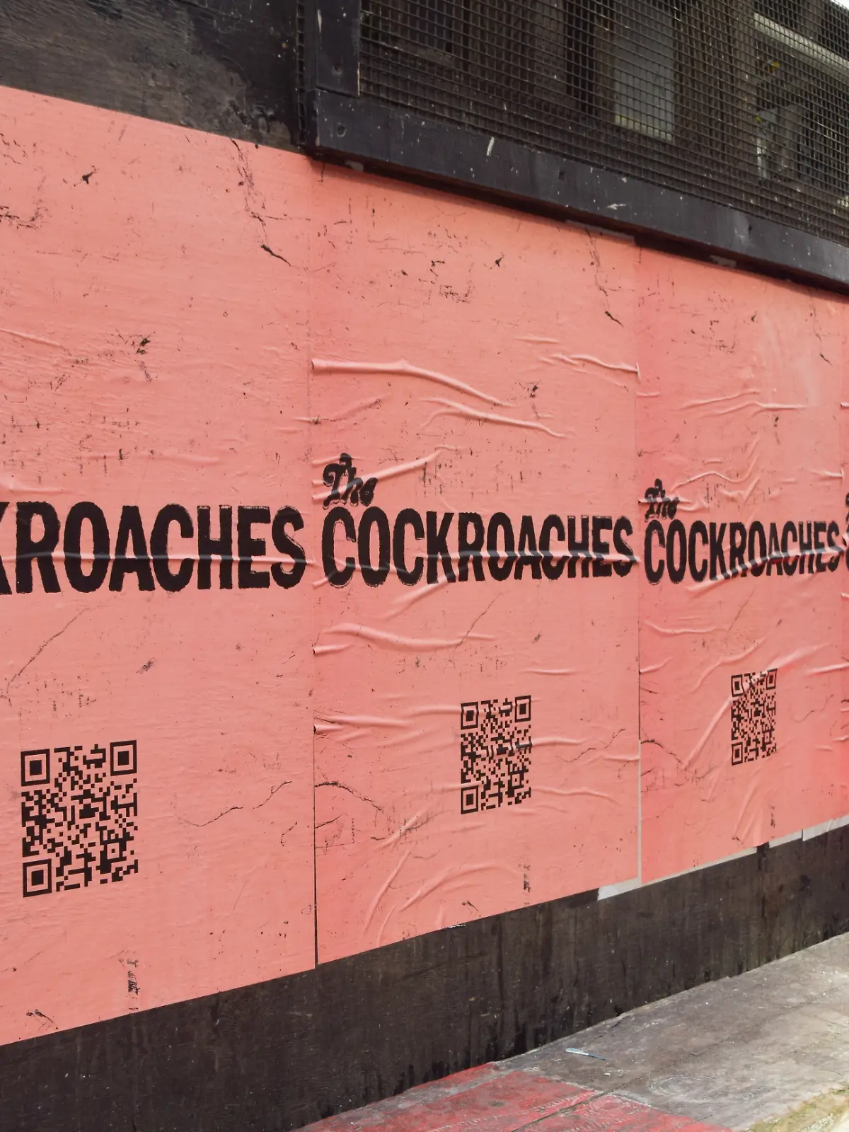 April 9, 2026, London, United Kingdom: Cryptic posters seen advertising 'The Cockroaches' along with a QR code in Soho . Believed to be teasing the new Rolling Stones album and possibly concerts. The iconic rock band previously played secret shows in the 1970s under the alias The Cockroaches. (Credit Image: © Vuk Valcic/SOPA Images via ZUMA Press Wire