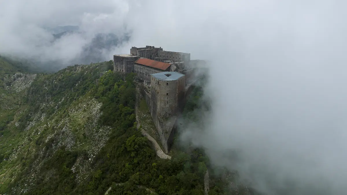 A drone view shows the Citadelle Laferriere, a fortress from the early 1800s commonly known as La Citadel in Milot, Haiti April 26, 2024. REUTERS/Ricardo Arduengo