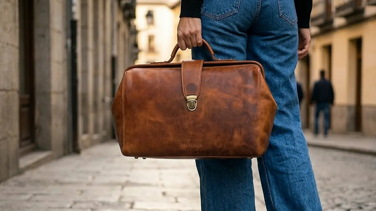 Frau trägt eine Doctor Bag von Stilord.