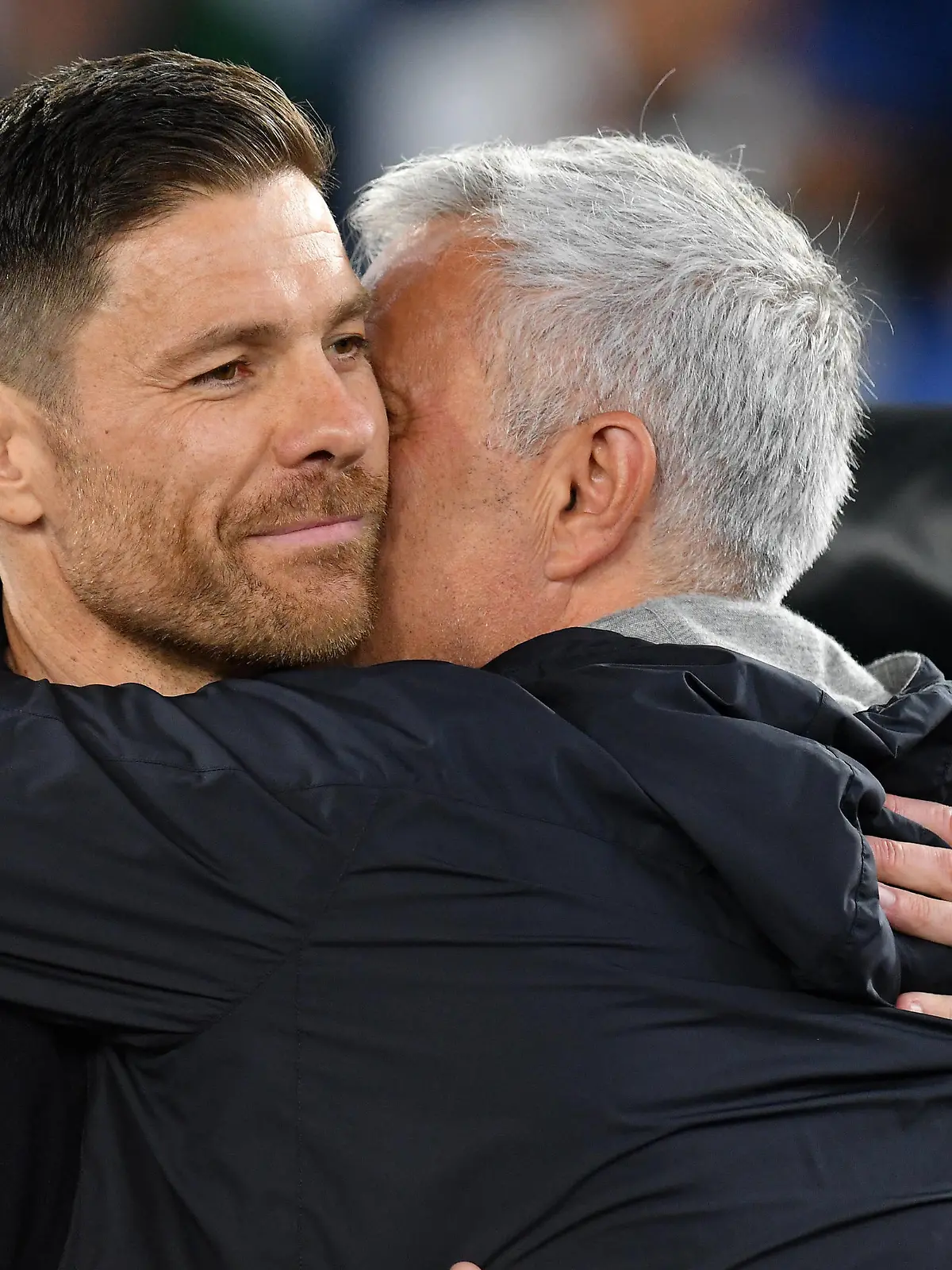 Europa League Roma v Bayer Leverkusen Bayer Leverkusen trainer Xabi Alonso,Roma trainer Jose Mourinho during football Europa League Roma v Bayer Leverkusen on May 11st, 2023 in Olympic stadium Rome, Italy. Imago-Images/Emmefoto Copyright: xImago-Images/Emmefotox