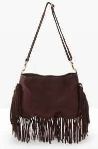 Lederhandtasche mit Fransen