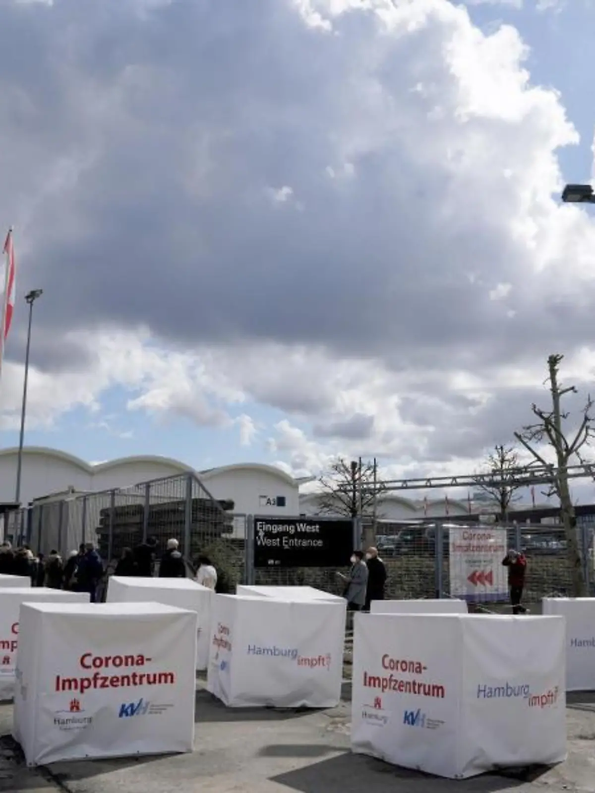 Das Impfzentrum in der Messe Hamburg