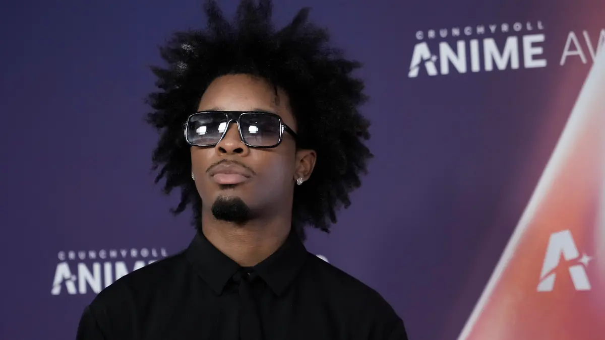 Singer D4VD attends the red carpet event for the Crunchyroll Anime Awards in Tokyo, Japan, on May 25, 2025. JIJI PRESS PHOTO / MORIO TAGA