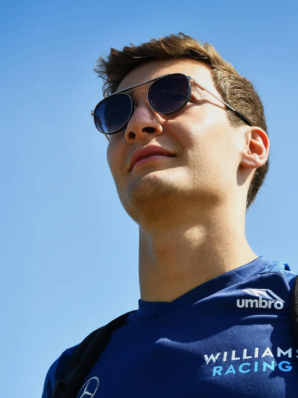 Formula 1 2021: British GP SILVERSTONE CIRCUIT, UNITED KINGDOM - JULY 16: George Russell, Williams during the British GP at Silverstone Circuit on Friday July 16, 2021 in Northamptonshire, United Kingdom. Photo by Mark Sutton / Sutton Images Images PUBLICATIONxINxGERxSUIxAUTxHUNxONLY GP2110_094523MS1_1266