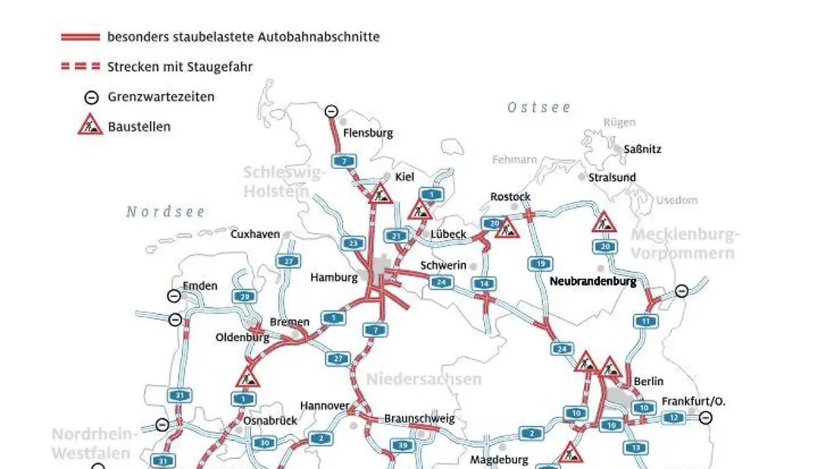 ADAC Stauprognose: Sommerreiseverkehr 2021, Quelle: ADAC e.V.
