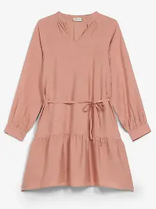 Tunika-Kleid in Puderbraun