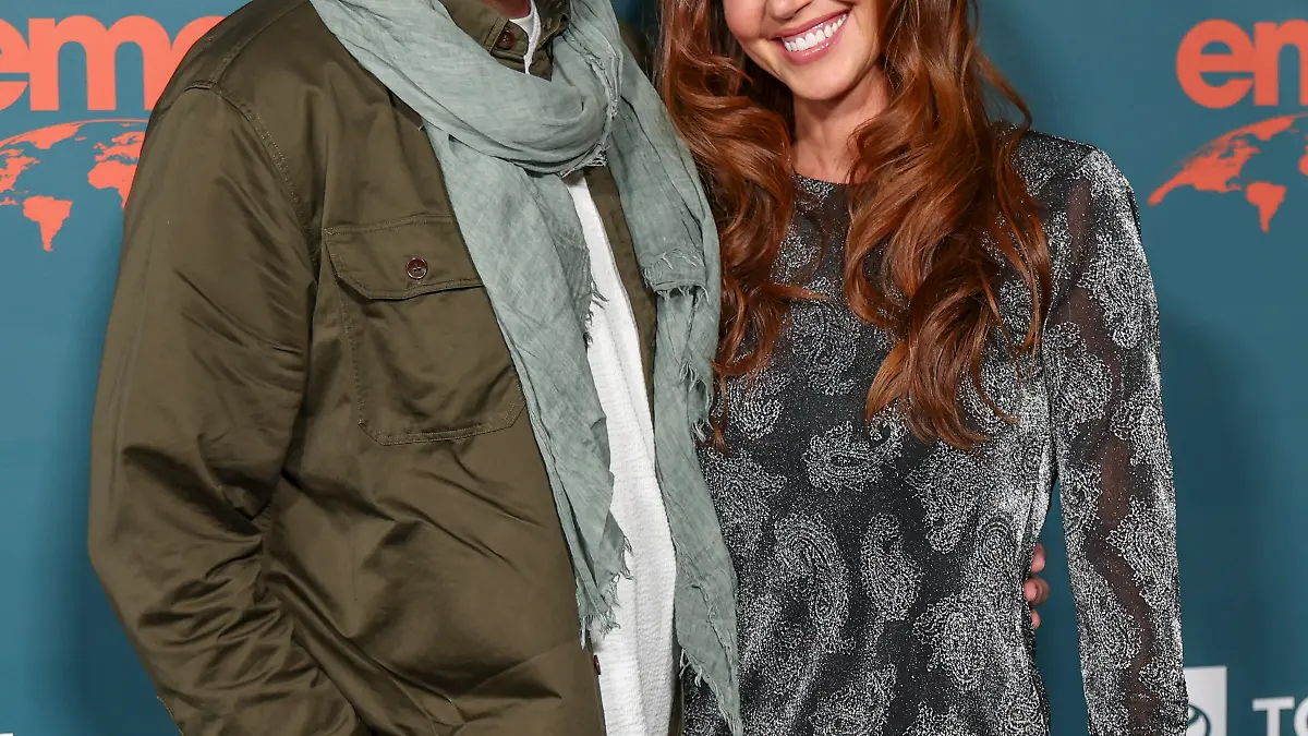 Simon Borchert and Shannon Elizabeth at the 33rd Annual EMA Awards Gala held at Sunset Las Palmas Studios on January 27, 2024 in Los Angeles, California. (Photo by Christopher Polk/Variety via Getty Images)