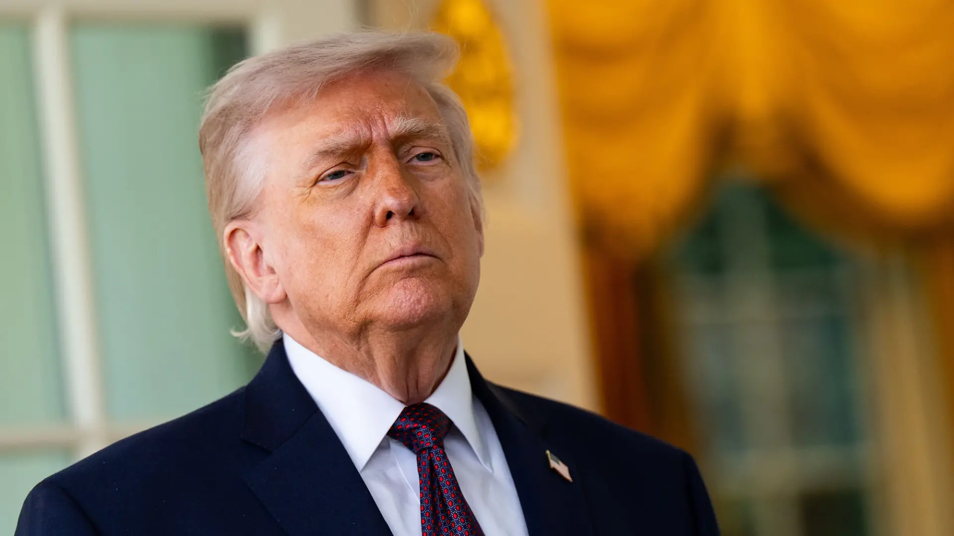 US President Donald Trump speaks to members of the media outside the Oval Office of the White House in Washington, DC, US, on Monday, April 13, 2026. Trump is highlighting the "No Tax on Tips" policy, which allows eligible workers to deduct qualified tips from their federal income taxes as part of the One Big Beautiful Bill Act. CAP/ADM/CNP ©CNP/ADM/Capital Pictures