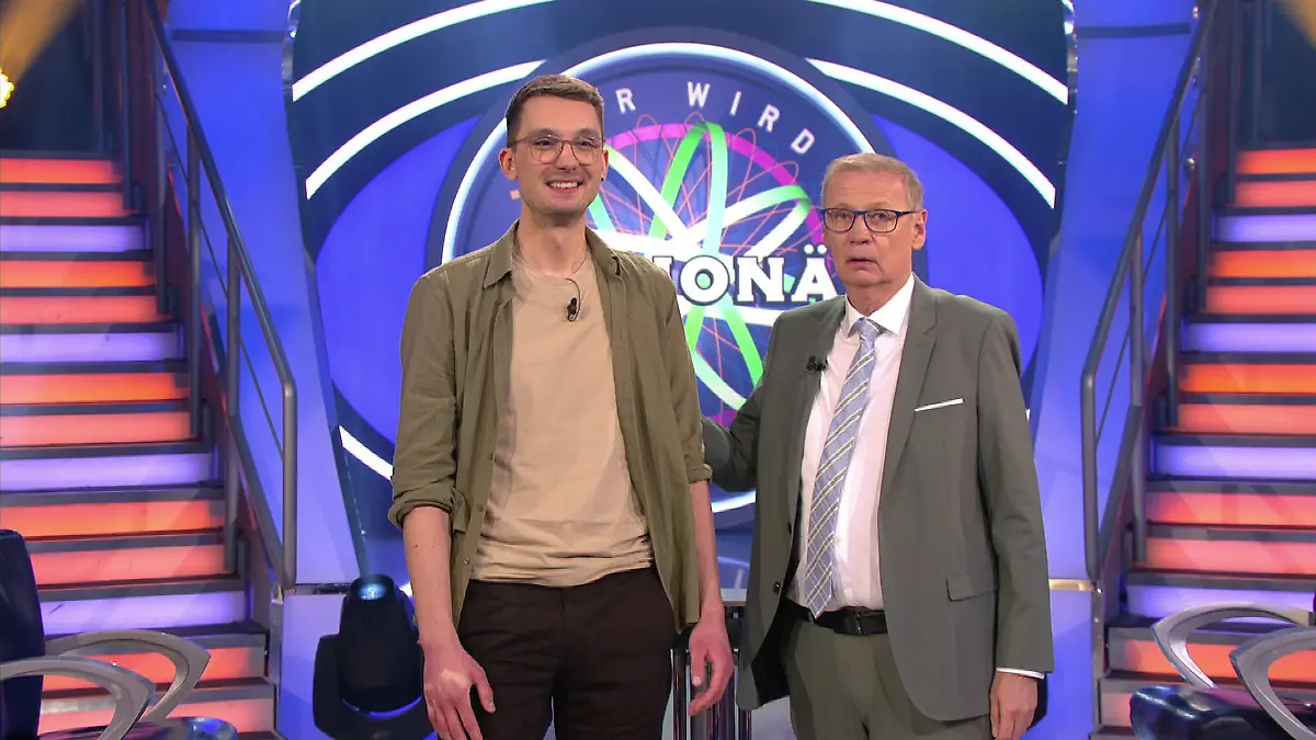 Krass gezockt! „Wer wird Millionär?”-Kandidat Tom Wollnik steht vor der Millionenfrage.