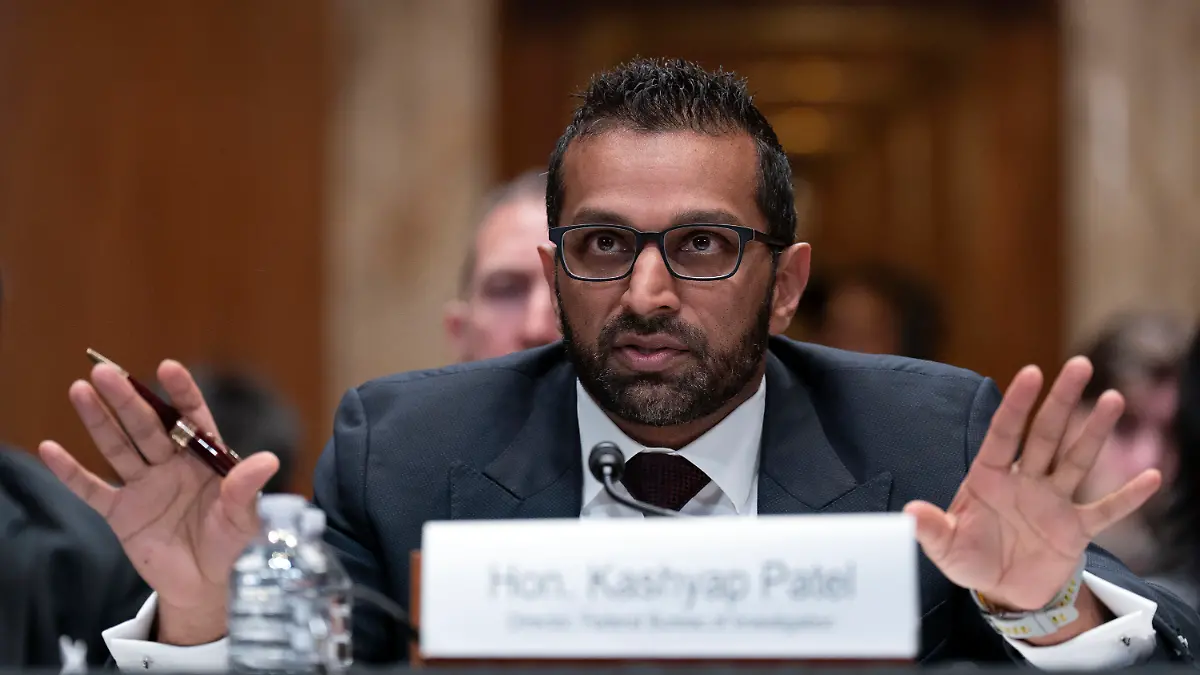 FBI Director Kash Patel testifies before a Senate Committee on Appropriations and Subcommittee on Commerce, Justice, Science, and Related Agencies hearing to examine proposed budget estimates for fiscal year 2026 for the Federal Bureau of Investigation on Capitol Hill in Washington, Thursday, May 8, 2025. (AP Photo/Jose Luis Magana)