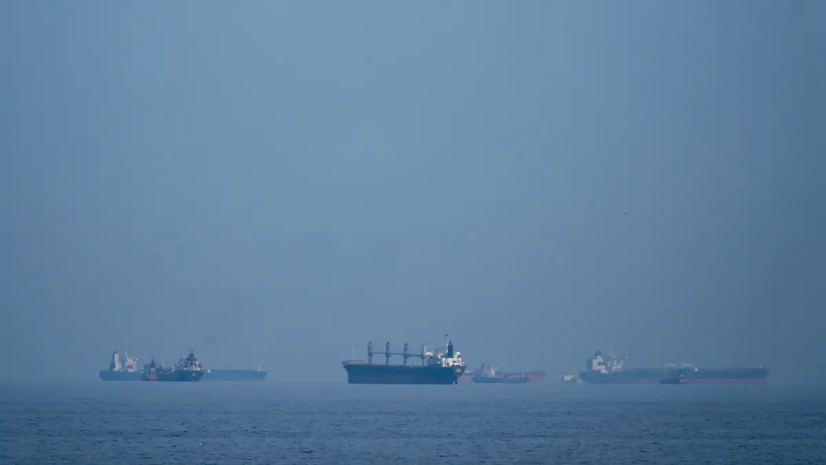In der Straße von Hormus ist ein Containerschiff unter Beschuss geraten und dabei schwerbeschädigt worden. 