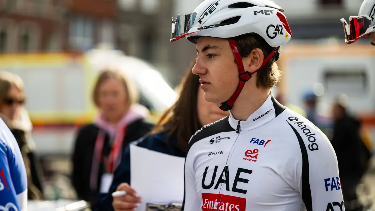 Radsport, Paris-Roubaix U23 Herren, 12.04.2026 Moritz Mauss GER, UAE Team Emirates Gen Z *** Cycling, Paris Roubaix U23 Men, 12 04 2026 Moritz Mauss GER, UAE Team Emirates Gen Z Copyright: xMarcelxHilgerx