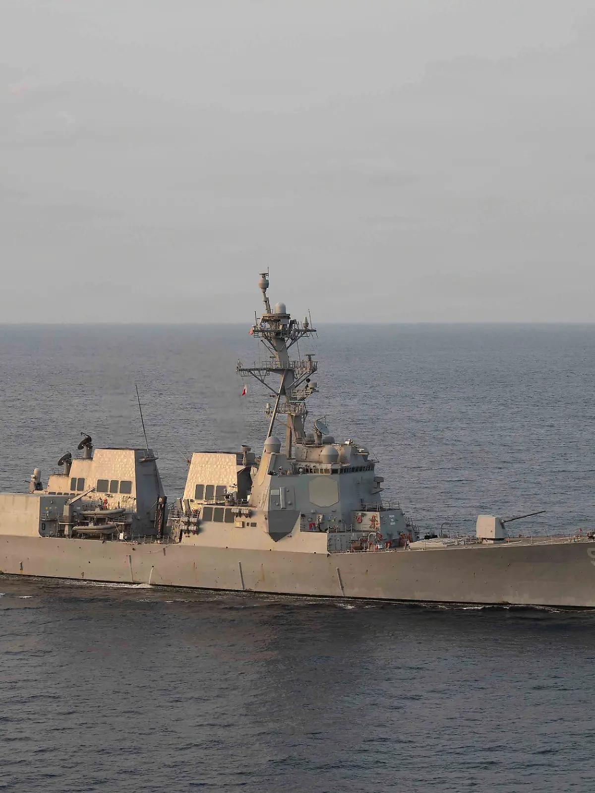 April 22, 2026, Arabian Sea, International Waters: The U.S. Navy Arleigh Burke-class guided-missile destroyer USS Pinckney patrols during a maritime blockade against ships entering or exiting Iranian ports and coastal areas, April 17, 2026, on the Arabian Sea. (Credit Image: Â© Us Navy/Planet Pix via ZUMA Press Wire