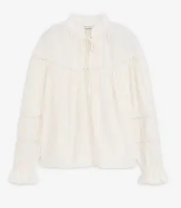 Schlupfbluse aus feinem Viskose-Mix