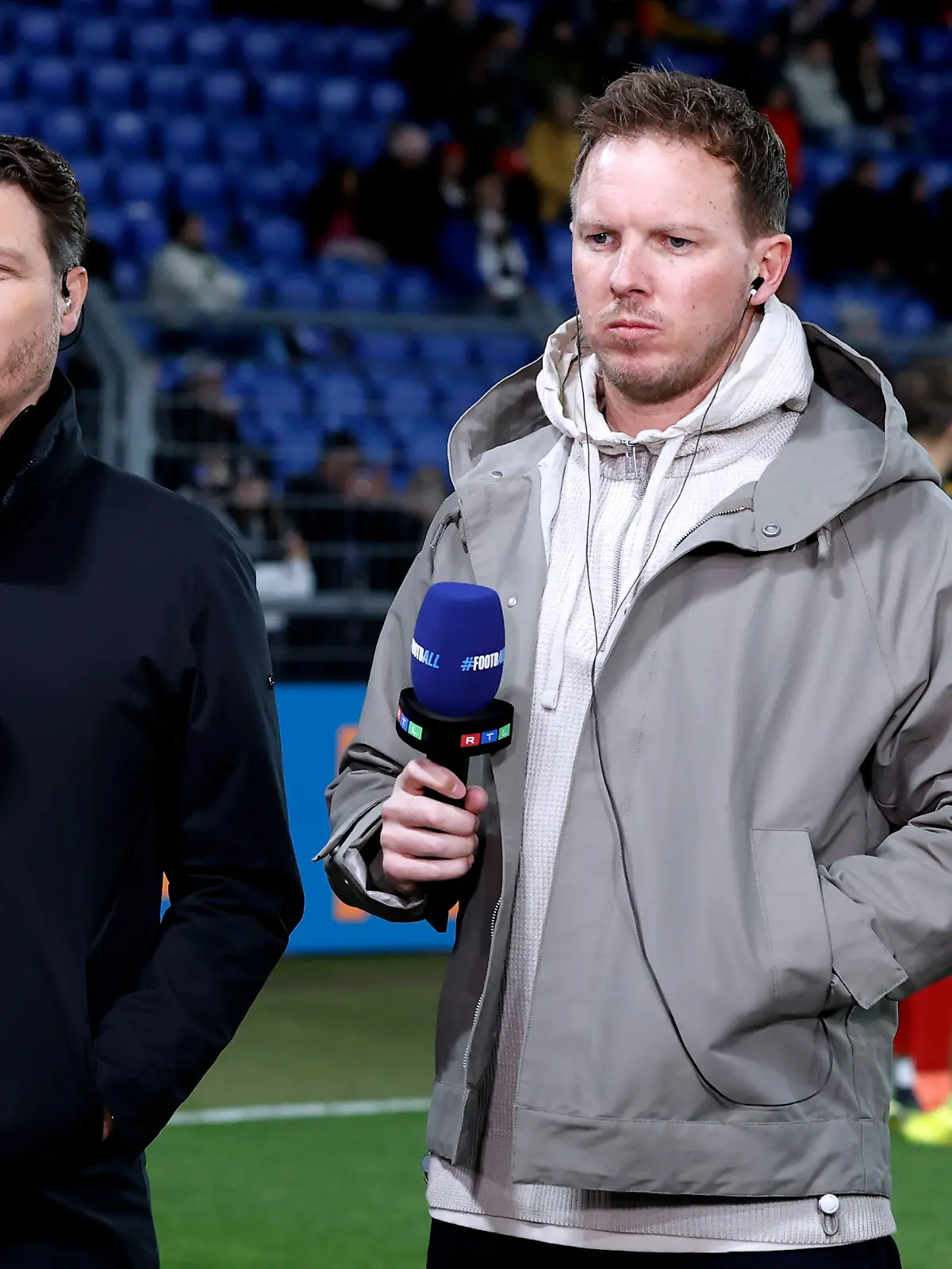 NAGELSMANN Julian Bundestrainer Team Deutschland beim TV Interview RTL mit TERSIC Edin Freundschaftsspiel SUI - GER St.Jakob Stadion Fussball Laenderspiel Schweiz - Deutschland 3 : 4 am 27. 03. 2026 in Basel DFL REGULATIONS PROHIBIT ANY USE OF PHOTOGRAPHS as IMAGE SEQUENCES and/or QUASI-VIDEO *** NAGELSMANN Julian Bundestrainer Team Germany at TV Interview RTL with TERSIC Edin Friendly match SUI GER St Jakob Stadion Football Laenderspiel Schweiz Deutschland 3 4 am 27 03 2026 in Basel DFL REGULATIONS PROHIBIT ANY USE OF PHOTOGRAPHS as IMAGE SEQUENCES and or QUASI VIDEO Copyright: xLacixPerenyix