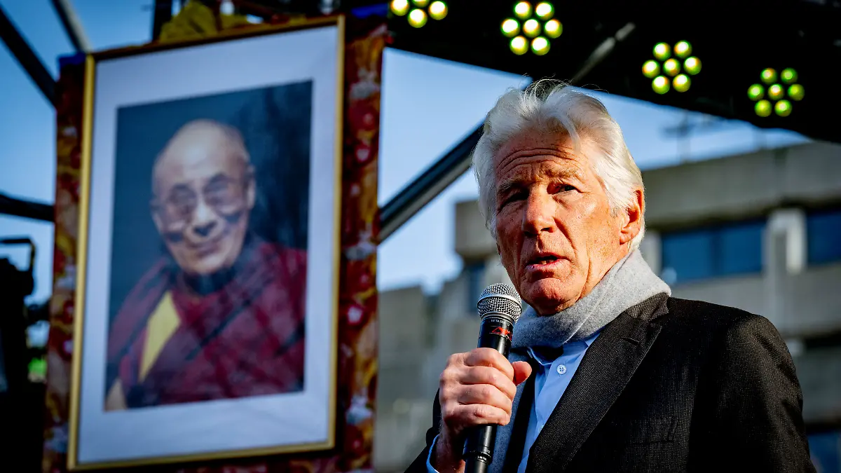 American Actor Richard Gere, president of the International Campaign for Tibet organization, arrives for the commemoration of the 66th anniversary of the Tibetan National Uprising Day in The Hague, the Netherlands, 10 March 2025. Activists are marking the anniversary of the Tibetan Uprising against China that started on 10 March 1959 and led Tibetan spiritual leader the Dalai Lama to flee Tibet. 10 Mar 2025 ROBIN UTRECHT
