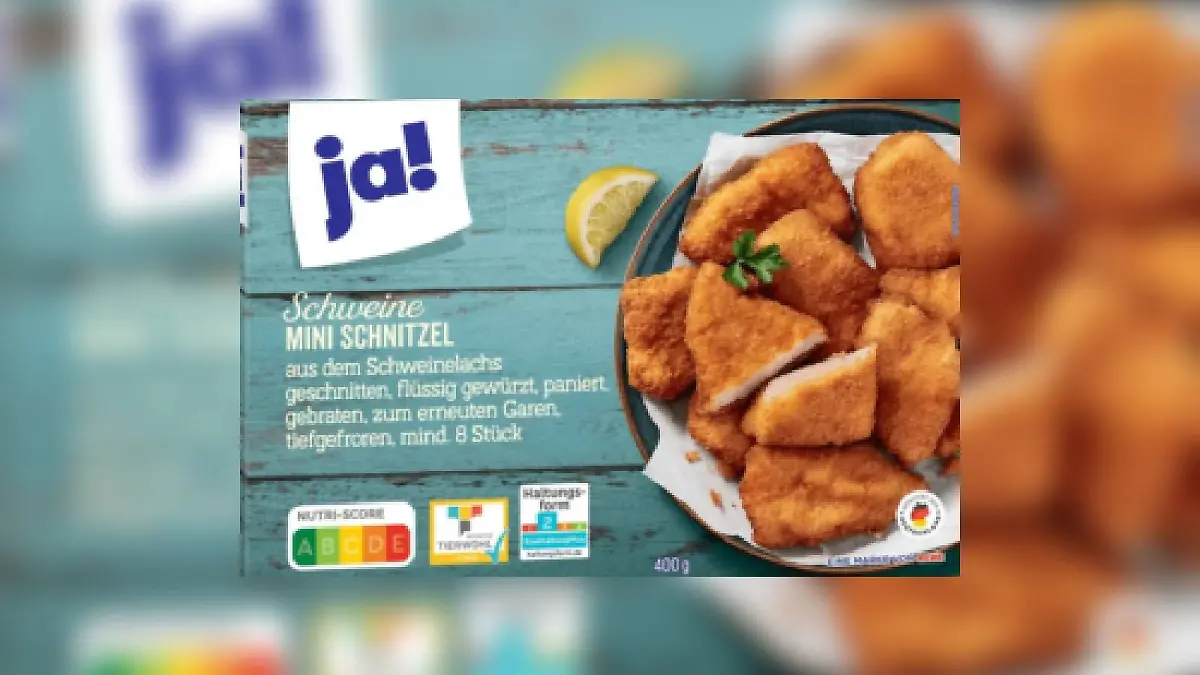 „ja! Schweine Mini Schnitzel” von Rückruf betroffen.