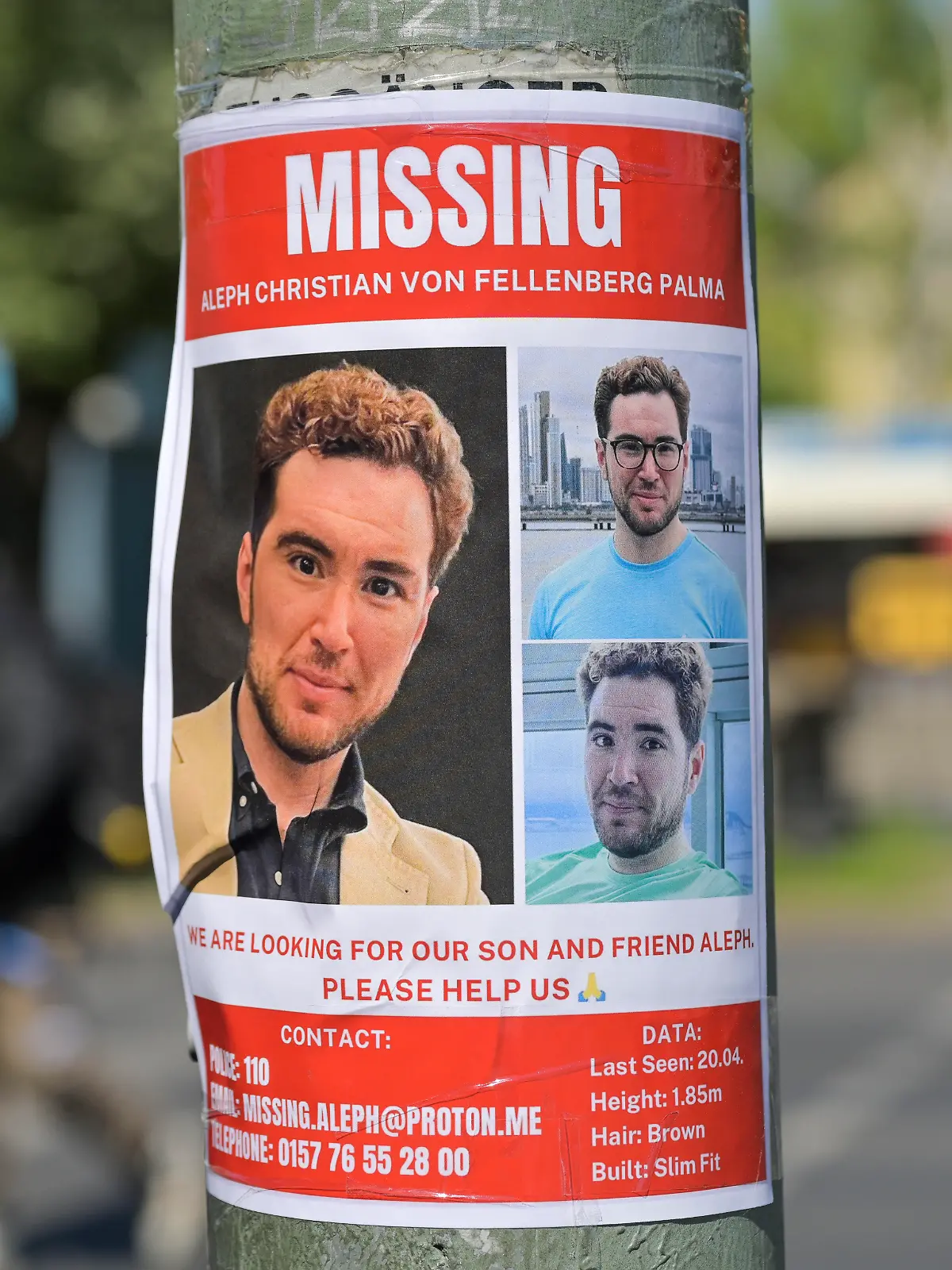 Aleph Christian von Fellenberg verschwand an Ostern 2025 spurlos.