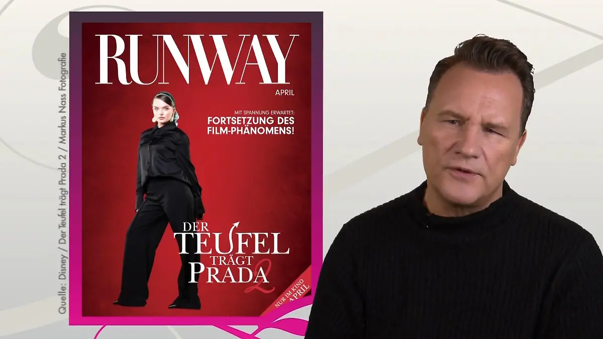 Grafik eines Magazincovers mit Francas Foto.