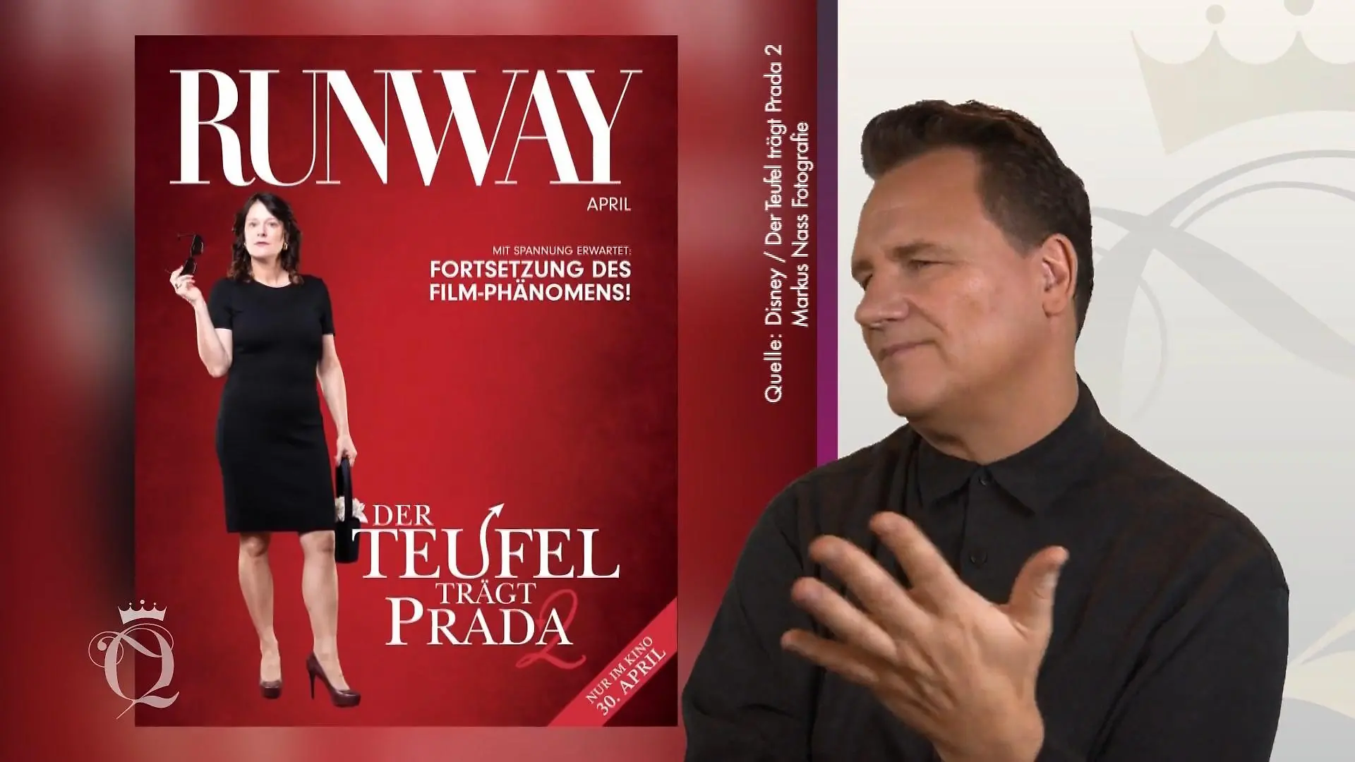 Guido kommentiert das Magazin-Cover mit Nicoles Titelbild.