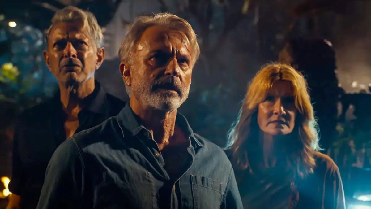 Jurassic World Dominion 2022 Jurassic World Dominion 2022 Jeff Goldblum as Dr. Ian Malcolm Laura Dern as Dr. Ellie Sattler Sam Neill as Dr. Alan Grant EDITORIAL USE ONLY Copyright: xCAP/SFSx