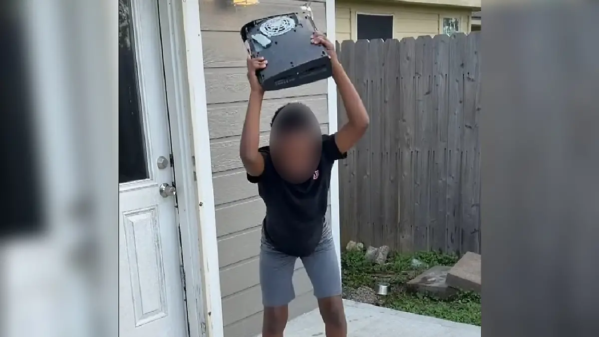 Als Strafe für Katzen-Quälerei! Sohn muss seine Playstation 5 unter Tränen zerstören