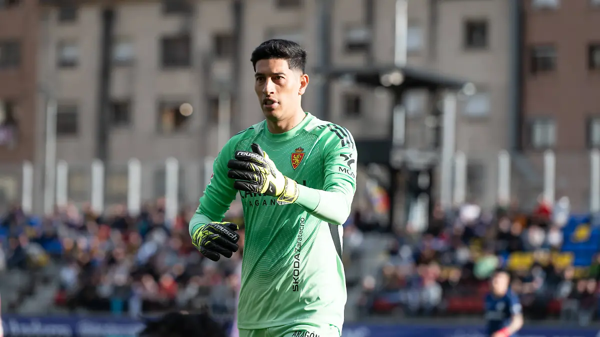 Andorra CF v Real Zaragoza - LaLiga Hypermotion Maxi Andrada, goalkeeper of RCD Zaragoza, is in action during the La Liga Hypermotion match between FC Andorra and RCD Zaragoza at New FAF Stadium in Encamp, Andorra, on February 22, 2026. Encamp Andorra PUBLICATIONxNOTxINxFRA Copyright: xWalterxCunhax originalFilename:cunhacarvalho-notitle260222_np35S.jpg