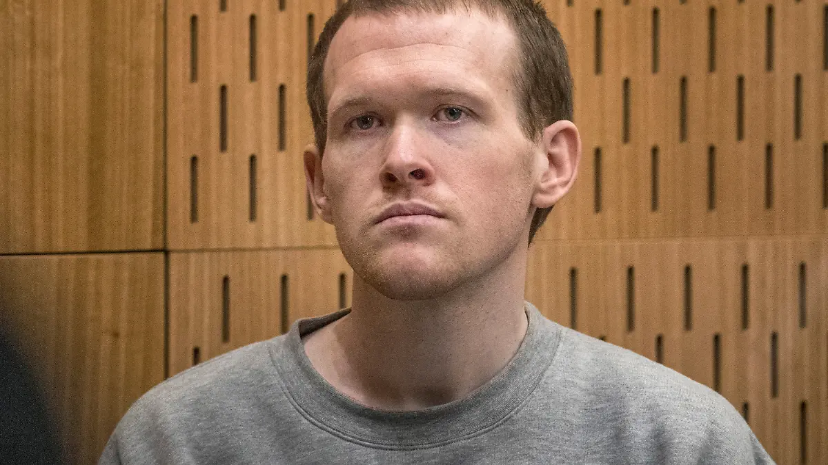 FILE - Australian Brenton Harrison Tarrant, 29, sits in the dock on the final day of his sentencing hearing at the Christchurch High Court after pleading guilty to 51 counts of murder, 40 counts of attempted murder and one count of terrorism in Christchurch, New Zealand, Aug. 27, 2020. New Zealand's Court of Appeal confirmed Tuesday, Nov. 8, 2022, that Tarrant had filed the appeal last week. The court said a hearing date has yet to be set. (John Kirk-Anderson/Pool Photo via AP, File)