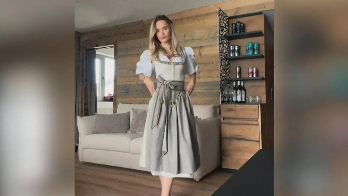 Sexy Dirndl-Video von Davina Geiss – aber DIESES Detail irritiert ihre Fans! Spekulation um Beziehungsstatus