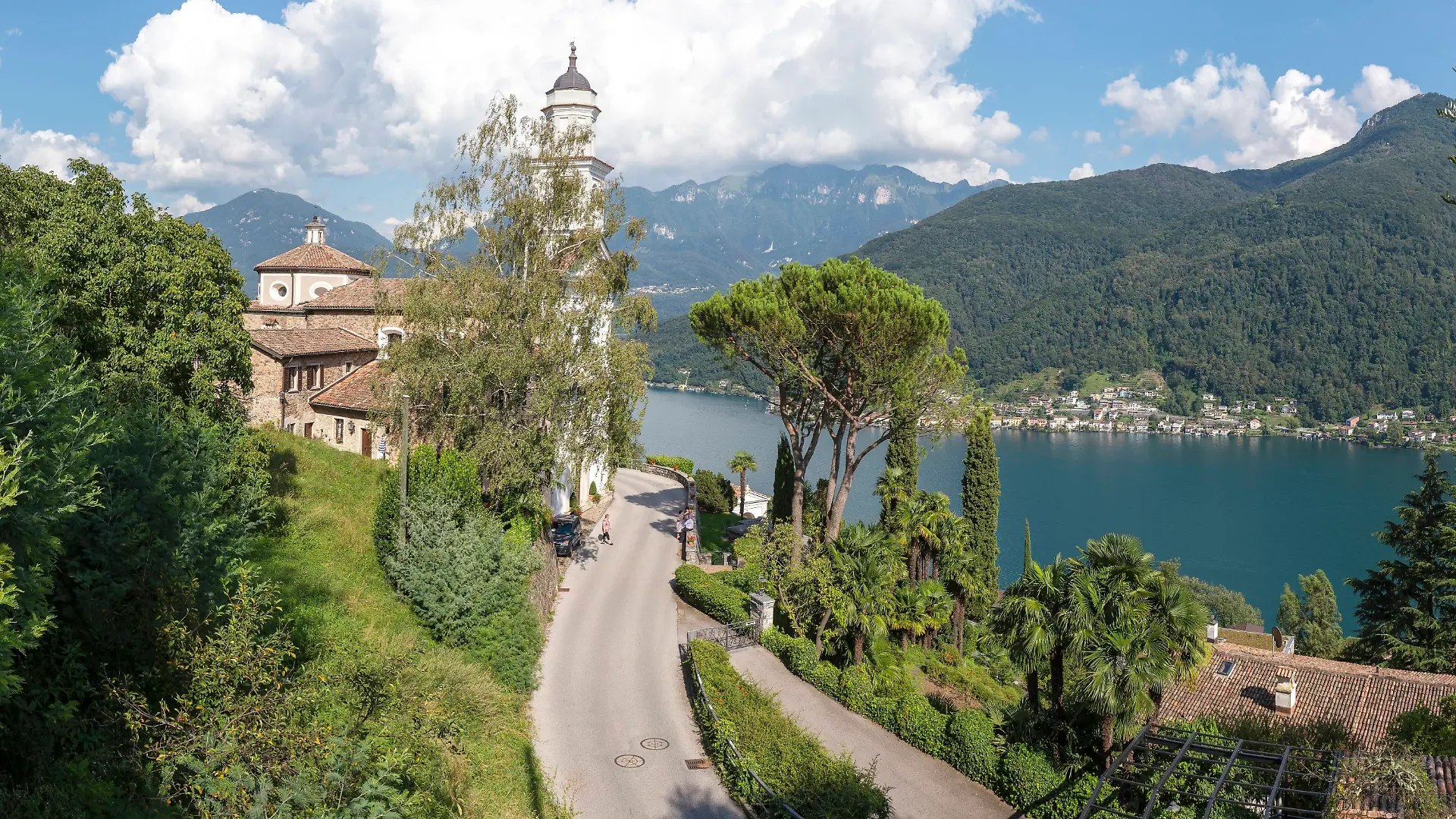 In der malerischen Gegend Vico Morcote in der Schweiz ist ein kleines Kind ertrunken