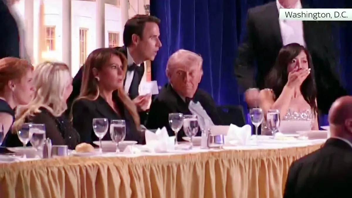 U.S., Washington - April 26, 2026 President Trump shooting incident at White House correspondents dinner. This is a private photo obtained from social media or broadcast media and is provided by ROPI Agency. The Agency does not claim any ownership of the material, including, but not limited to, copyright or licensing rights. Any fees charged by the Agency are for its services only and do not grant, transfer, or imply any ownership, copyright, or license in the material. By posting this material, you expressly agree to indemnify and hold harmless the Agency, its directors, shareholders, and employees from any loss, claim, damage, demand, expense (including legal fees), or any cause of action arising from or in connection with the posting of the material.