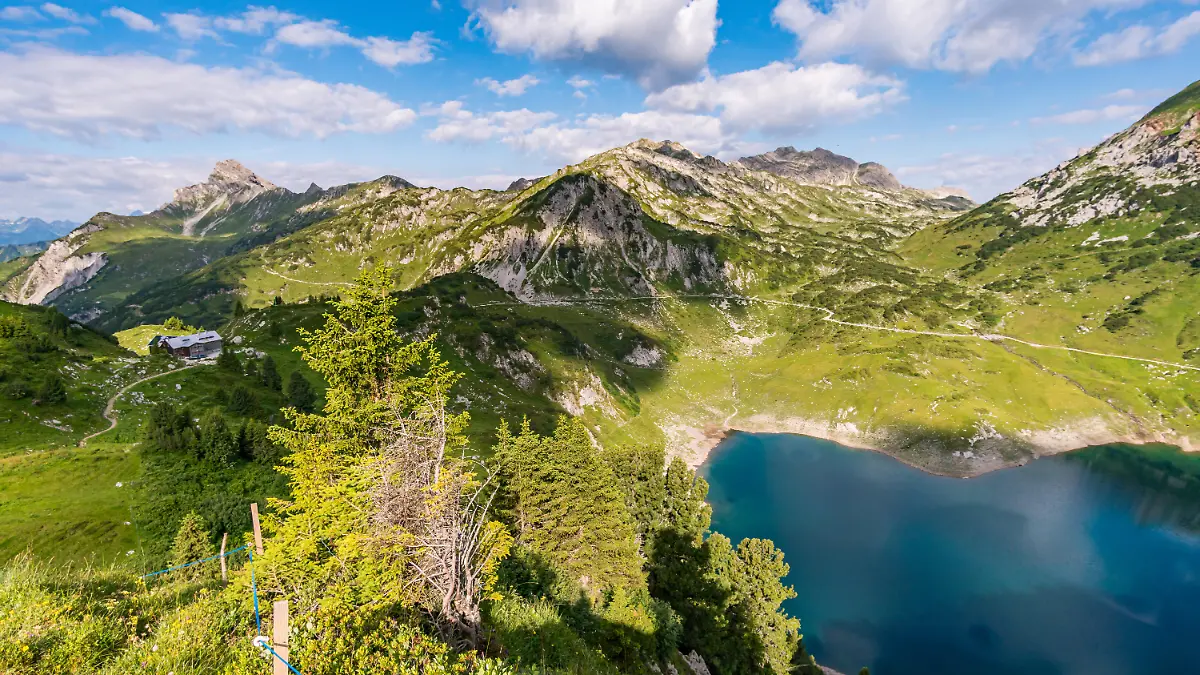 Fantastic hike in the Lechquellen Mountains in Vorarlberg Austria near Lech, Warth, Bludenz