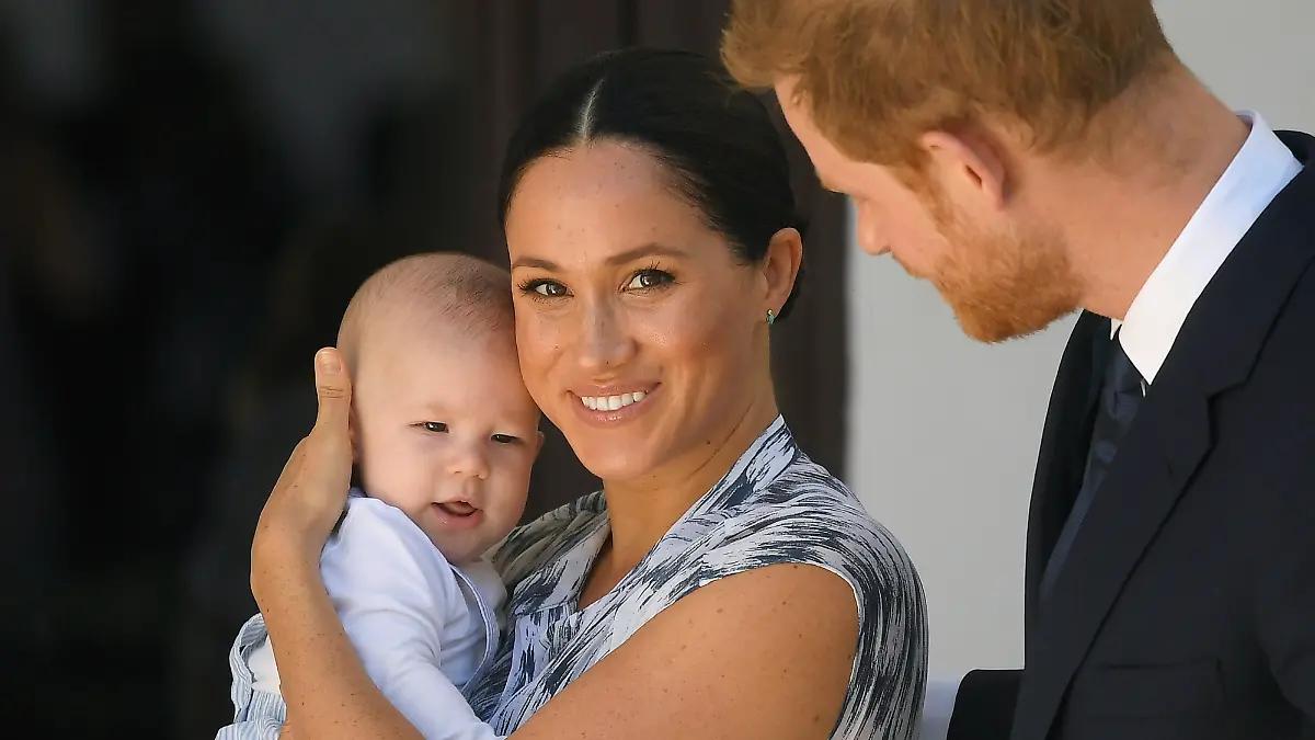 Archie Mountbatten-Windsor mit seinen Eltern, Herzogin Meghan und Prinz Harry, im September 2019