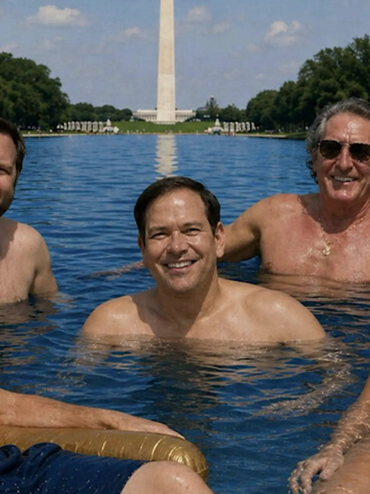 Bild zu: "Donald Trump fast nackt! US-Präsident schickt seine Minister baden"