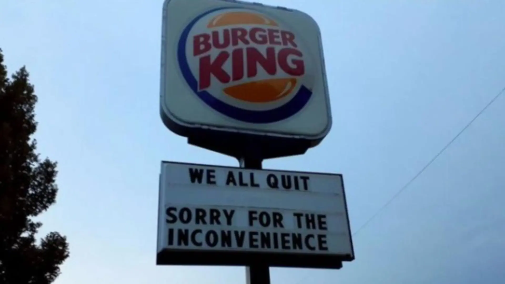 In einer Burger-King-Filiale in Nebraska (USA) kündigte das ganze Personal auf einmal.