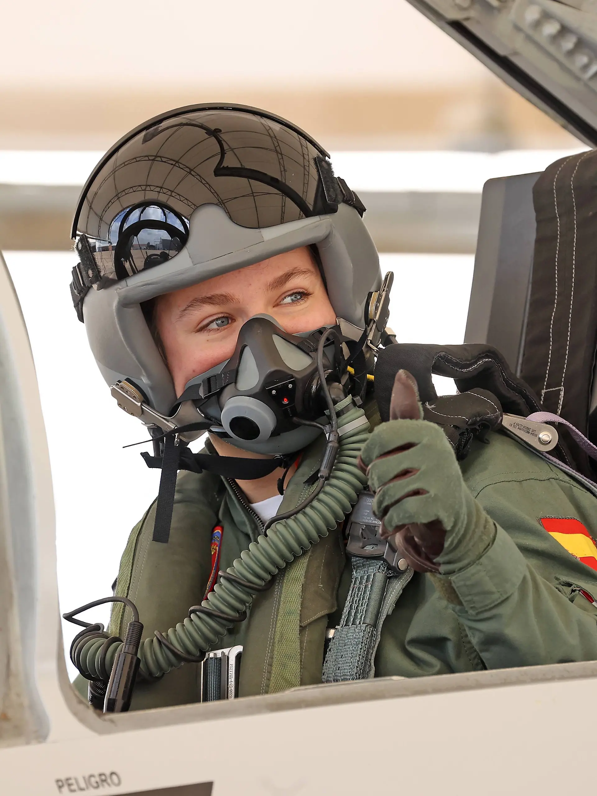 Her Royal Highness Princess Leonor, Princess of Asturias, makes her first training flight in the F5 fighter jet at Wing 23 of Talavera la Real Badajoz at Los Llanos Air Base, Albacete, Spain, May 5, 2026 Su Alteza Real la Princesa Leonor, Princesa de Asturias, realiza su primer vuelo de instrucción en el avión de combate F5 en el Ala 23 de Talavera la Real Badajoz en la Base Aérea de Los Llanos, Albacete, Espana 05 de Mayo de 2026 Casa Real/Cordon Press Mandatory credit: Casa de S.M. el Rey Cordon Press PUBLICATIONxNOTxINxFRAxESP