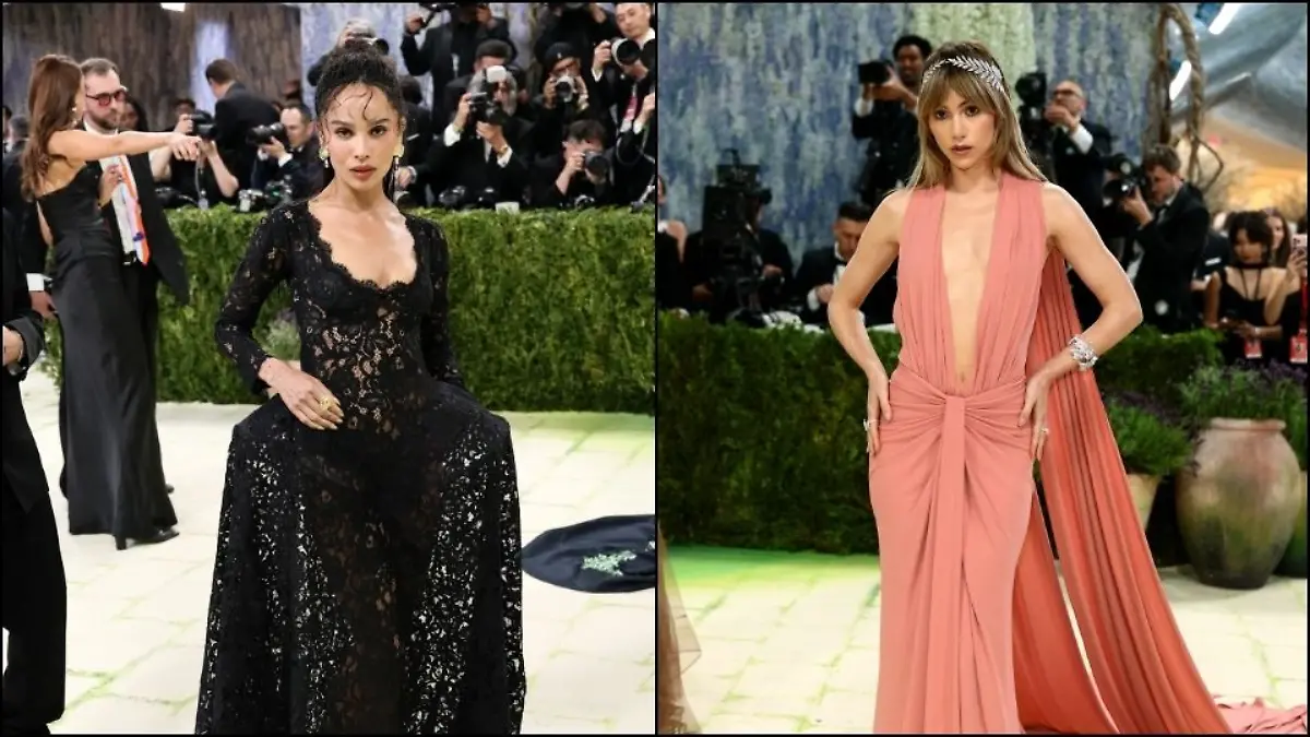 Zoë Kravitz (l.) und Suki Waterhouse bei der MET-Gala 2026. Zum Thema „Ballet Boobs”.