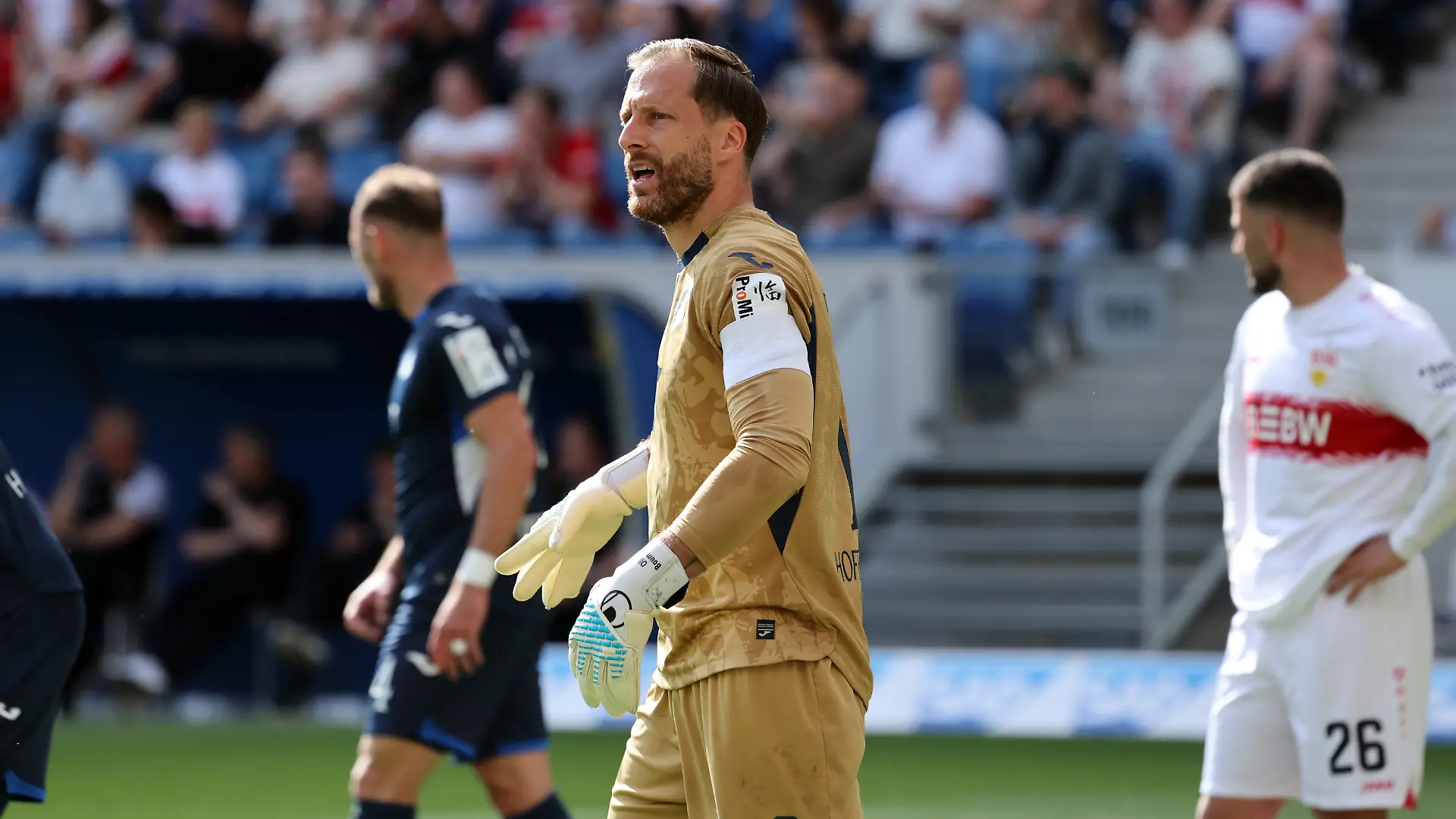 Deutschland, Sinsheim, 02.05.2026, Fussball, Bundesliga, Saison 2025/2026, TSG 1899 Hoffenheim - VfB Stuttgart (3:3): Oliver Baumann (TSG 1899 Hoffenheim). Foto: Pressefoto Rudel/Herbert Rudel