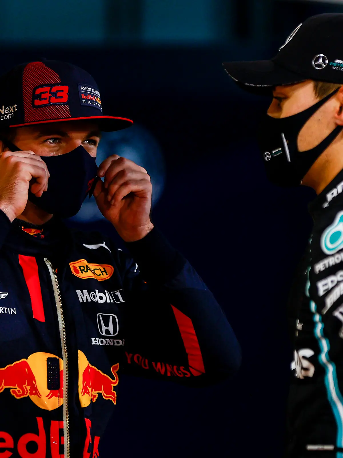 Max Verstappen und George Russell.