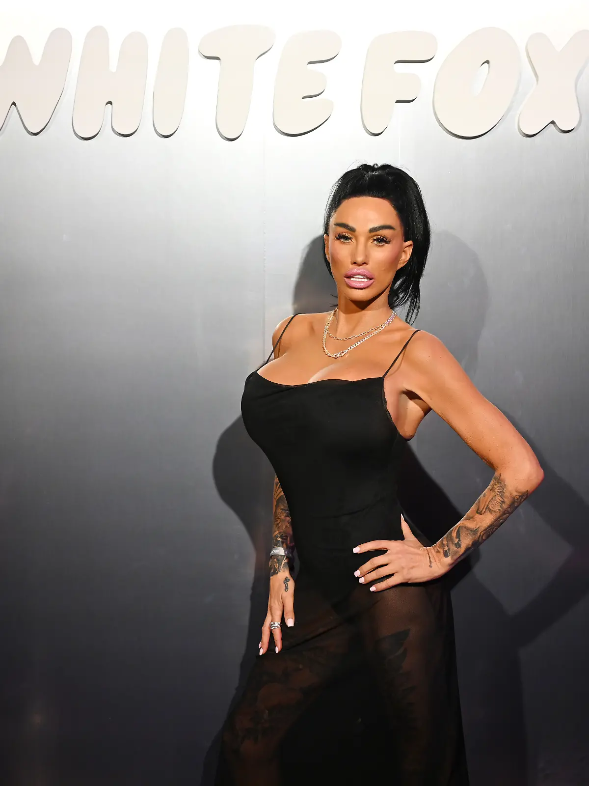 LONDON, ENGLAND - SEPTEMBER 19: Katie Price attends The Future is White Fox Party on September 19, 2024 in London, England.  (Photo by Kate Green/Getty Images)