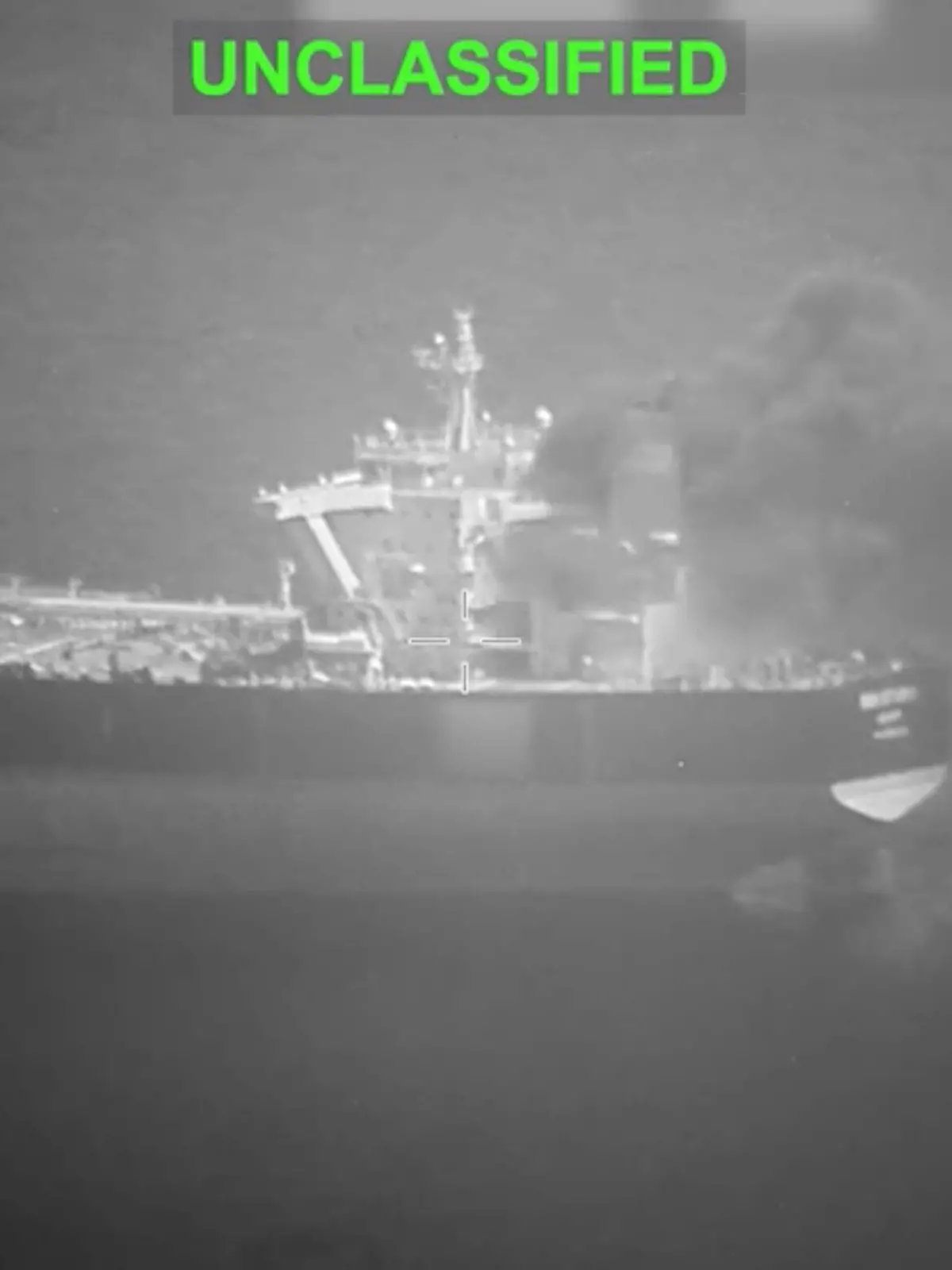 Press Release | May 8, 2026 : U.S. forces disabled M/T Sea Star III and M/T Sevda, May 8, prior to both vessels entering an Iranian port on the Gulf of Oman in violation of the ongoing U.S. blockade. U.S. Central Command (CENTCOM) enforced blockade measures against two Iranian-flagged unladen oil tankers attempting to pull into an Iranian port on the Gulf of Oman. A U.S. Navy F/A-18 Super Hornet from USS George H.W. Bush (CVN 77) disabled both tankers after firing precision munitions into their smokestacks, preventing the non-compliant ships from entering Iran. U.S. forces also disabled Iranian-flagged M/T Hasna, May 6, as it attempted to sail to an Iranian port in the Gulf of Oman. An F/A-18 Super Hornet from USS Abraham Lincoln (CVN 72) disabled the unladen oil tanker's rudder by firing several rounds from a 20mm cannon gun. All three vessels are no longer transiting to Iran. Press Release | May 8, 2026 ' US CENTCOM/SIPA//04SIPA_900002/Credit:US CENTCOM/SIPA/2605090905