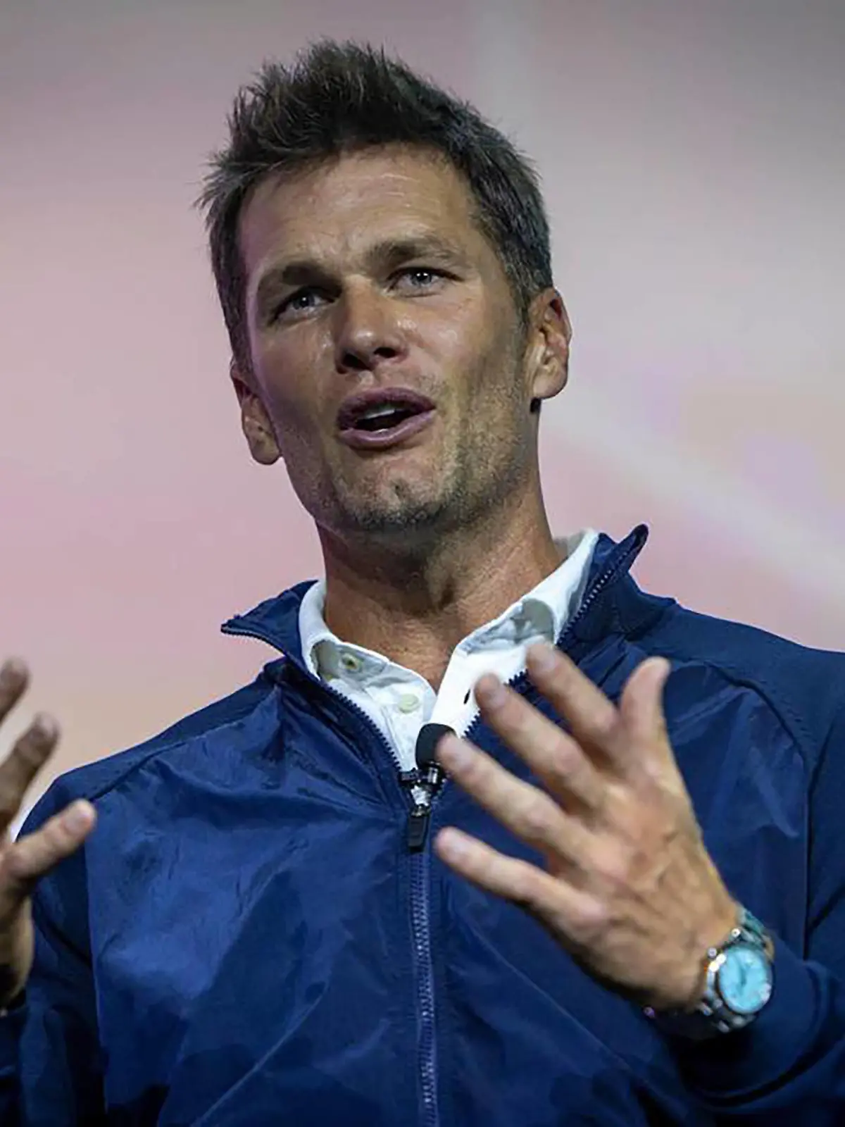 April 20, 2023: Tom Brady delivering keynote remarks at eMerge Americas 2023 in the Miami Beach Convention Center on April 20, 2023. - ZUMAm67_ 20230420_zaf_m67_011 Copyright: xJosexA.xIglesiasx