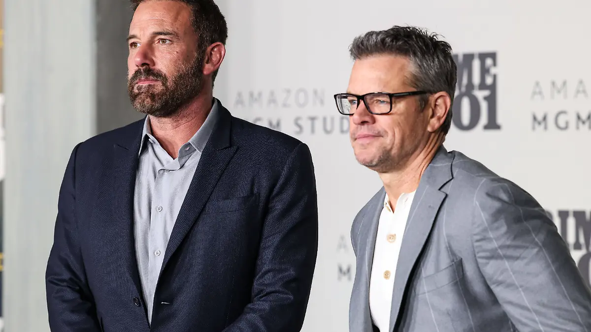 World Premiere Of Amazon MGM Studios Crime 101 LOS ANGELES, CALIFORNIA, USA - FEBRUARY 10: Ben Affleck and Matt Damon arrive at the World Premiere Of Amazon MGM Studios Crime 101 held at The United Theater on Broadway at STILE Downtown Los Angeles by Kasa on February 10, 2026 in Los Angeles, California, United States. Photo by Xavier Collin/Image Press Agency