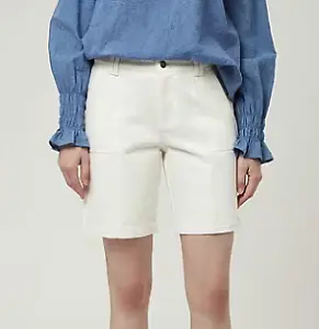Weiße Jeans-Shorts