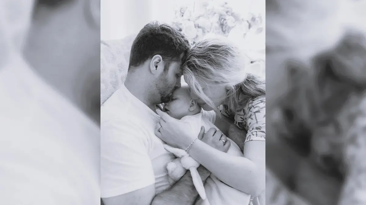 Wilson und Lauren Cummings Johnson mit Baby Lily Ann